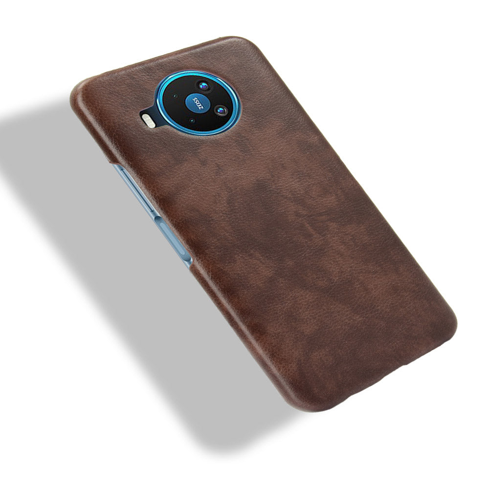 Litchi Skin Leather Coated PC Phone Shell for Nokia 8.3 5G