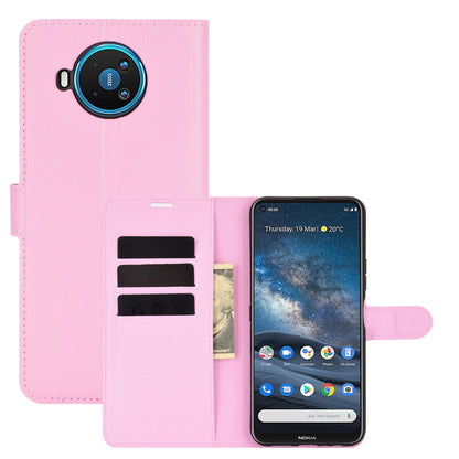 Litchi Texture Leather Wallet Cell Phone Protective Case for Nokia 8.3 5G