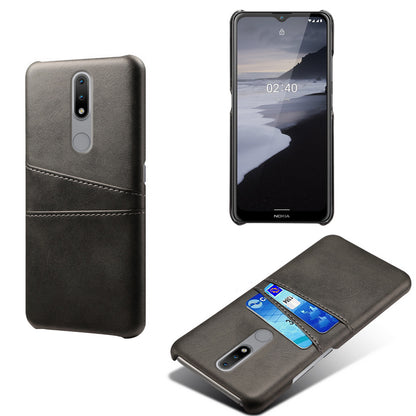 KSQ PU Leather Coated Hard PC Phone Cover for Nokia 2.4