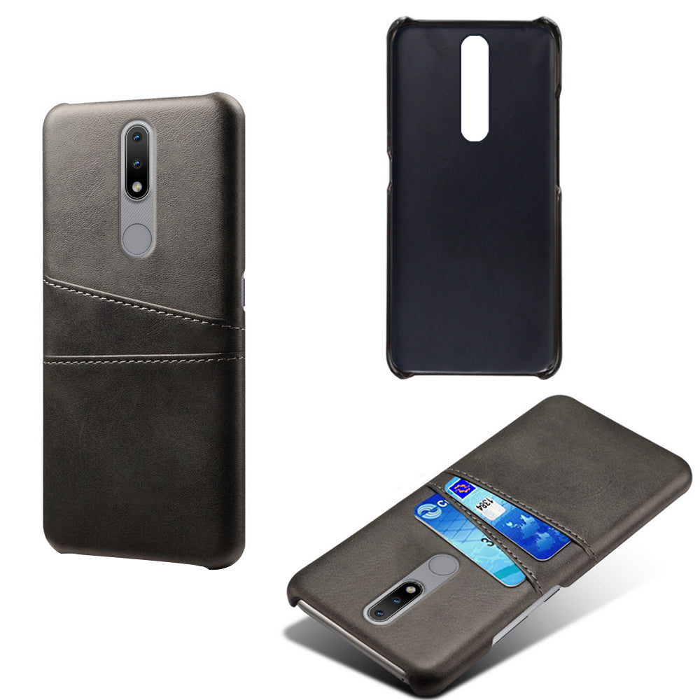 KSQ PU Leather Coated Hard PC Phone Cover for Nokia 2.4