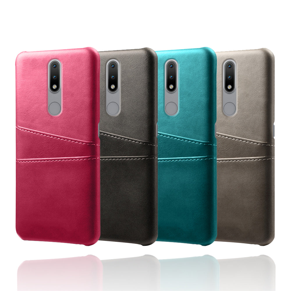 KSQ PU Leather Coated Hard PC Phone Cover for Nokia 2.4