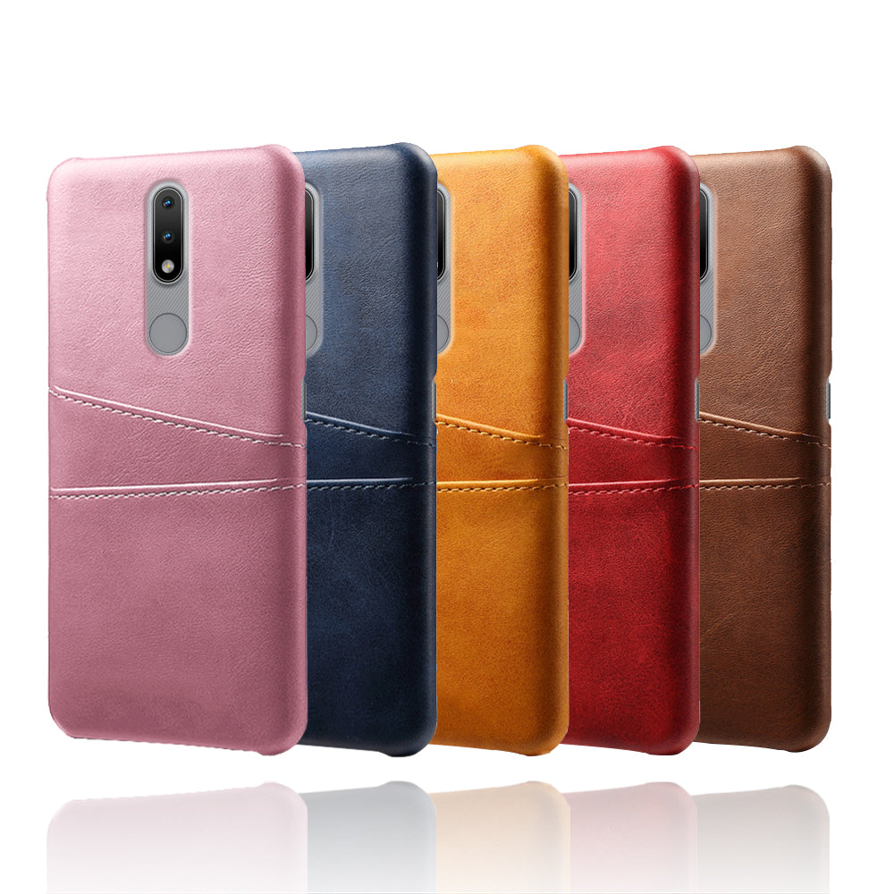 KSQ PU Leather Coated Hard PC Phone Cover for Nokia 2.4