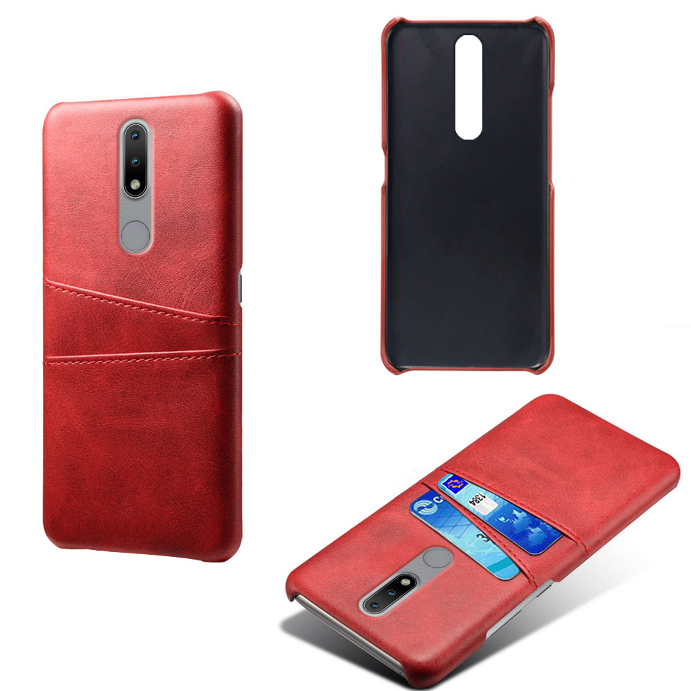 KSQ PU Leather Coated Hard PC Phone Cover for Nokia 2.4