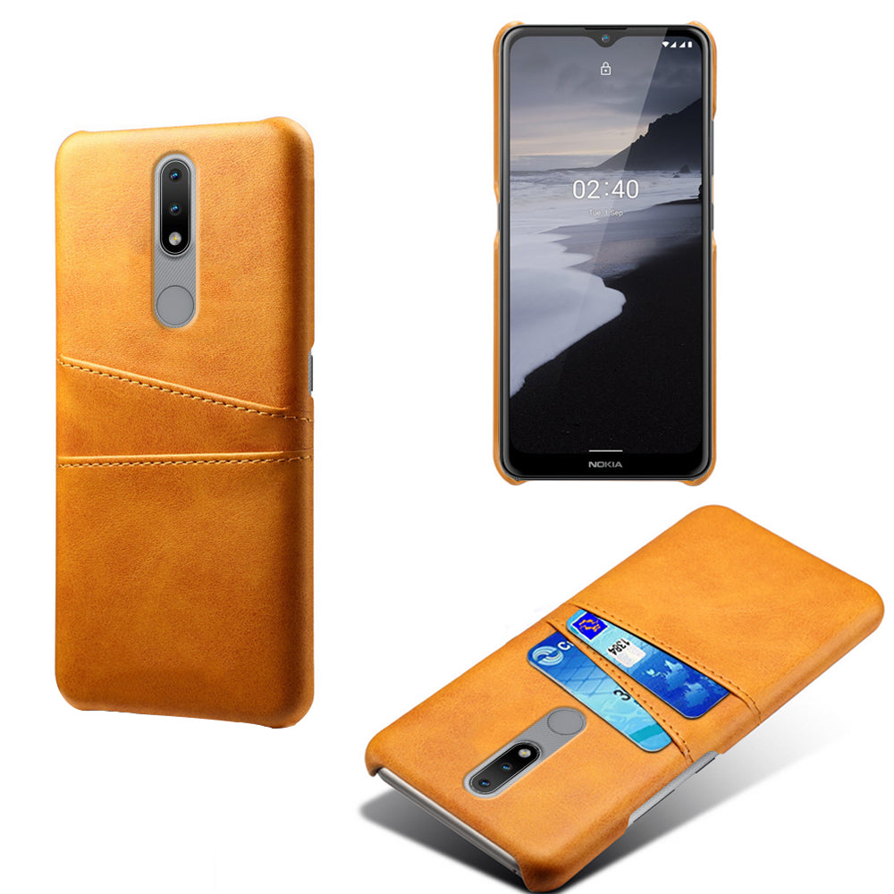KSQ PU Leather Coated Hard PC Phone Cover for Nokia 2.4