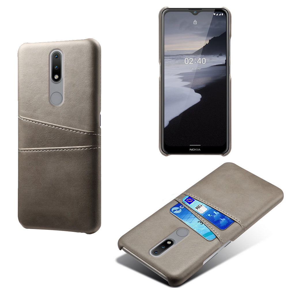 KSQ PU Leather Coated Hard PC Phone Cover for Nokia 2.4