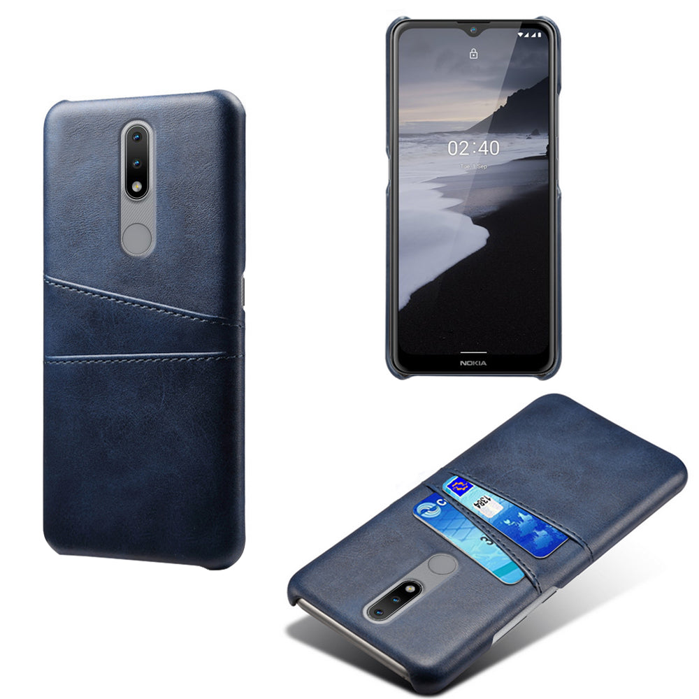 KSQ PU Leather Coated Hard PC Phone Cover for Nokia 2.4