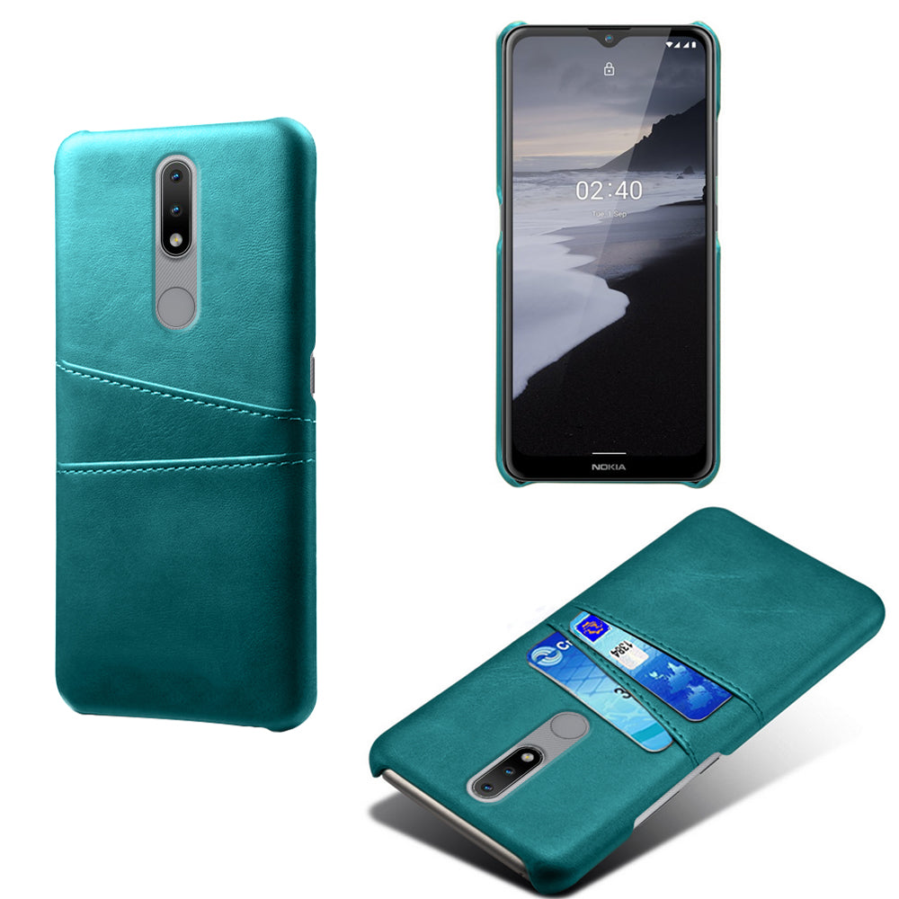 KSQ PU Leather Coated Hard PC Phone Cover for Nokia 2.4