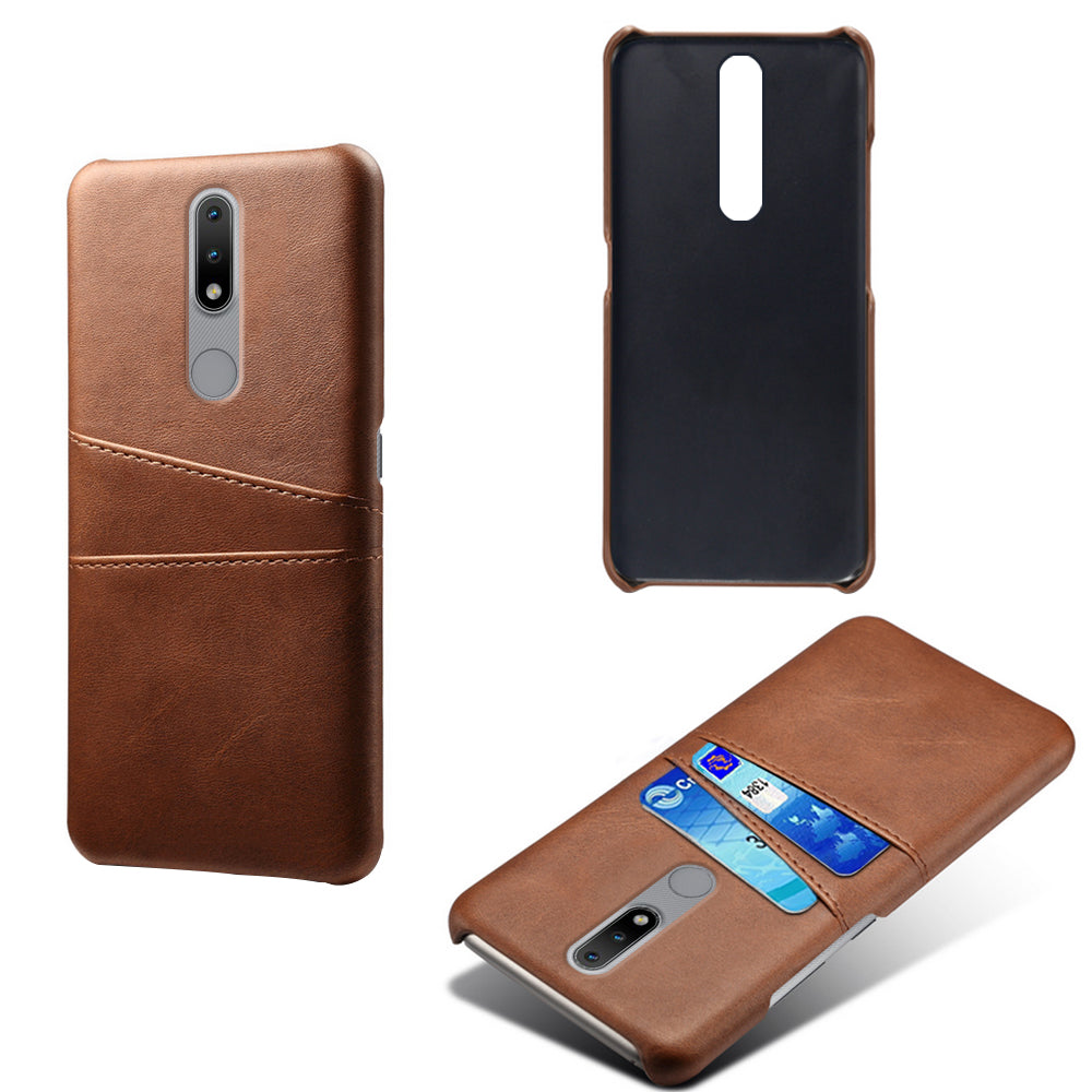 KSQ PU Leather Coated Hard PC Phone Cover for Nokia 2.4