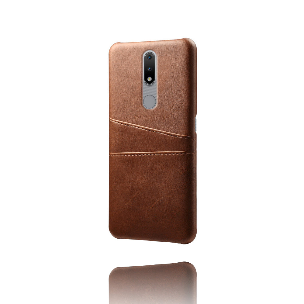 KSQ PU Leather Coated Hard PC Phone Cover for Nokia 2.4