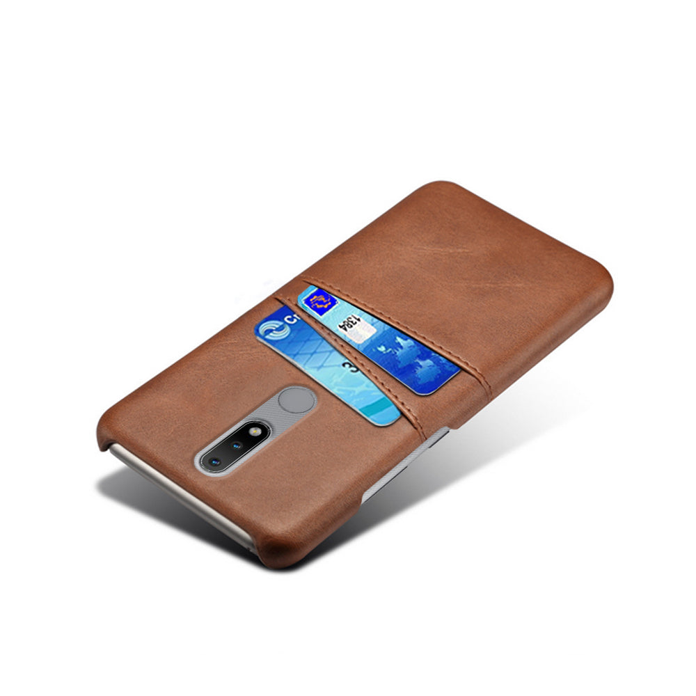 KSQ PU Leather Coated Hard PC Phone Cover for Nokia 2.4