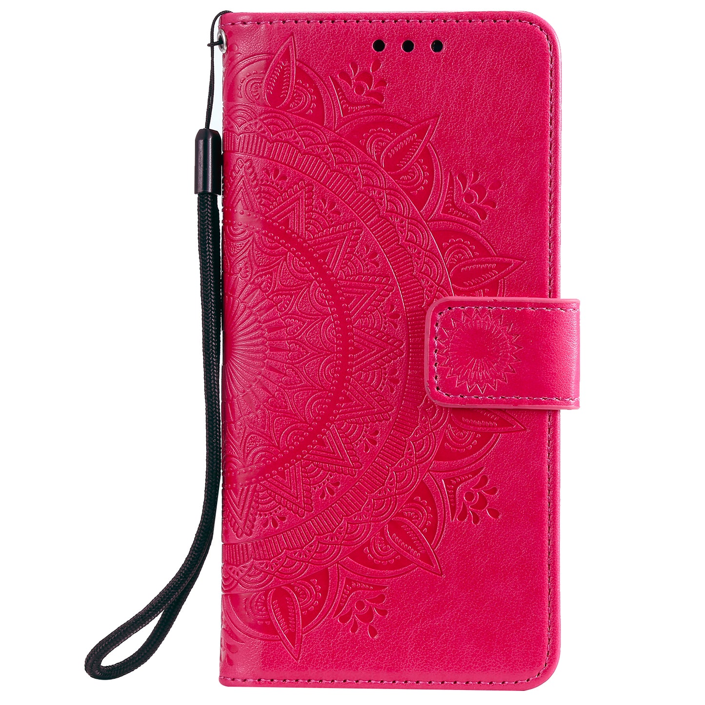 Imprint Flower Leather Wallet Stand Case for Nokia 3.4
