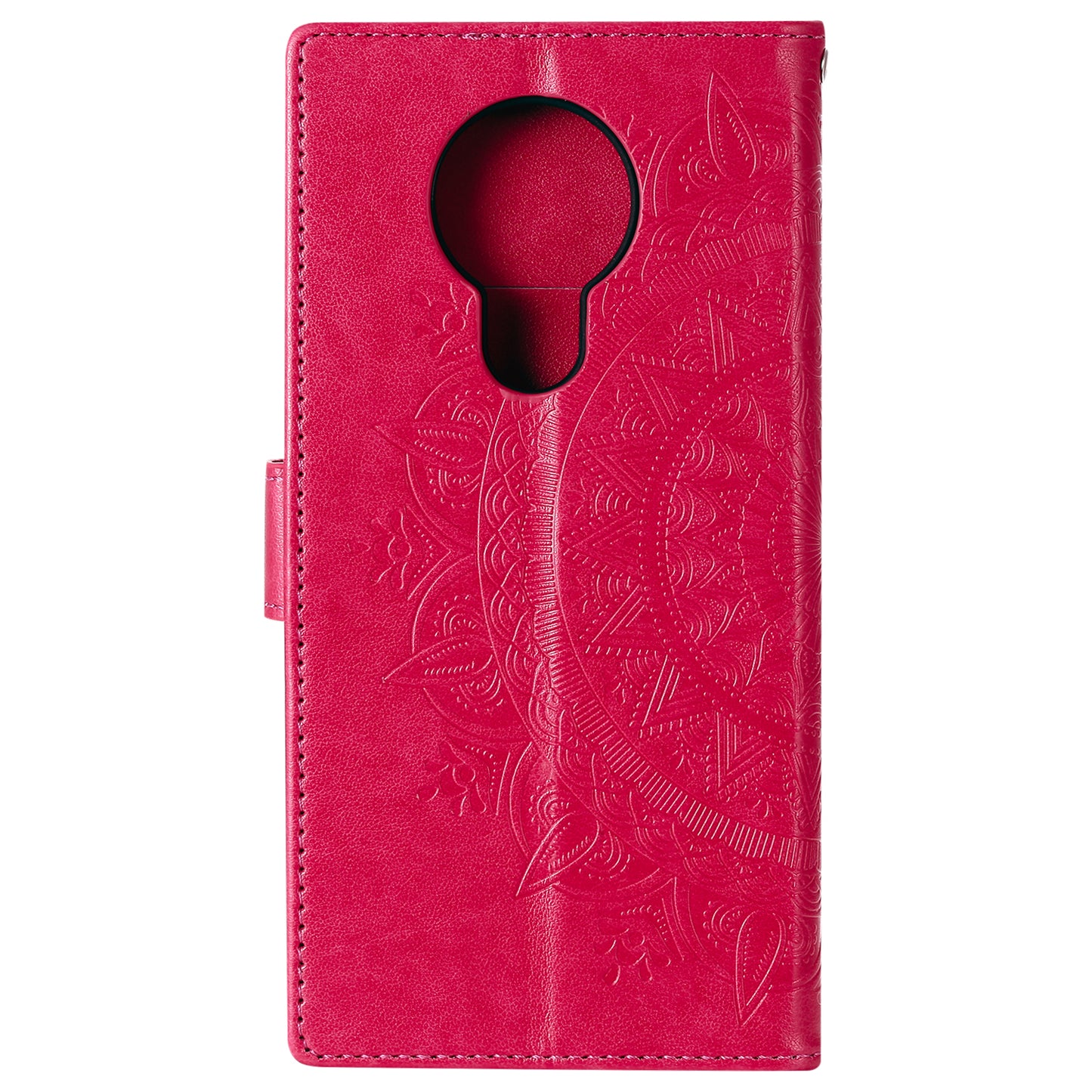 Imprint Flower Leather Wallet Stand Case for Nokia 3.4