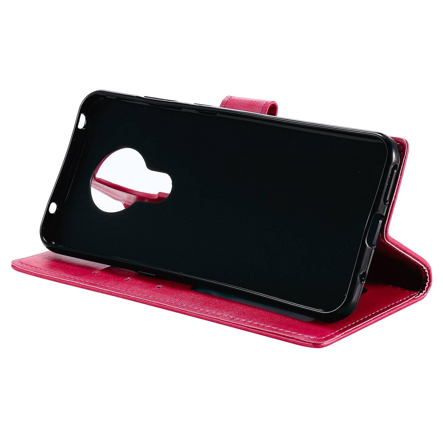Imprint Flower Leather Wallet Stand Case for Nokia 3.4