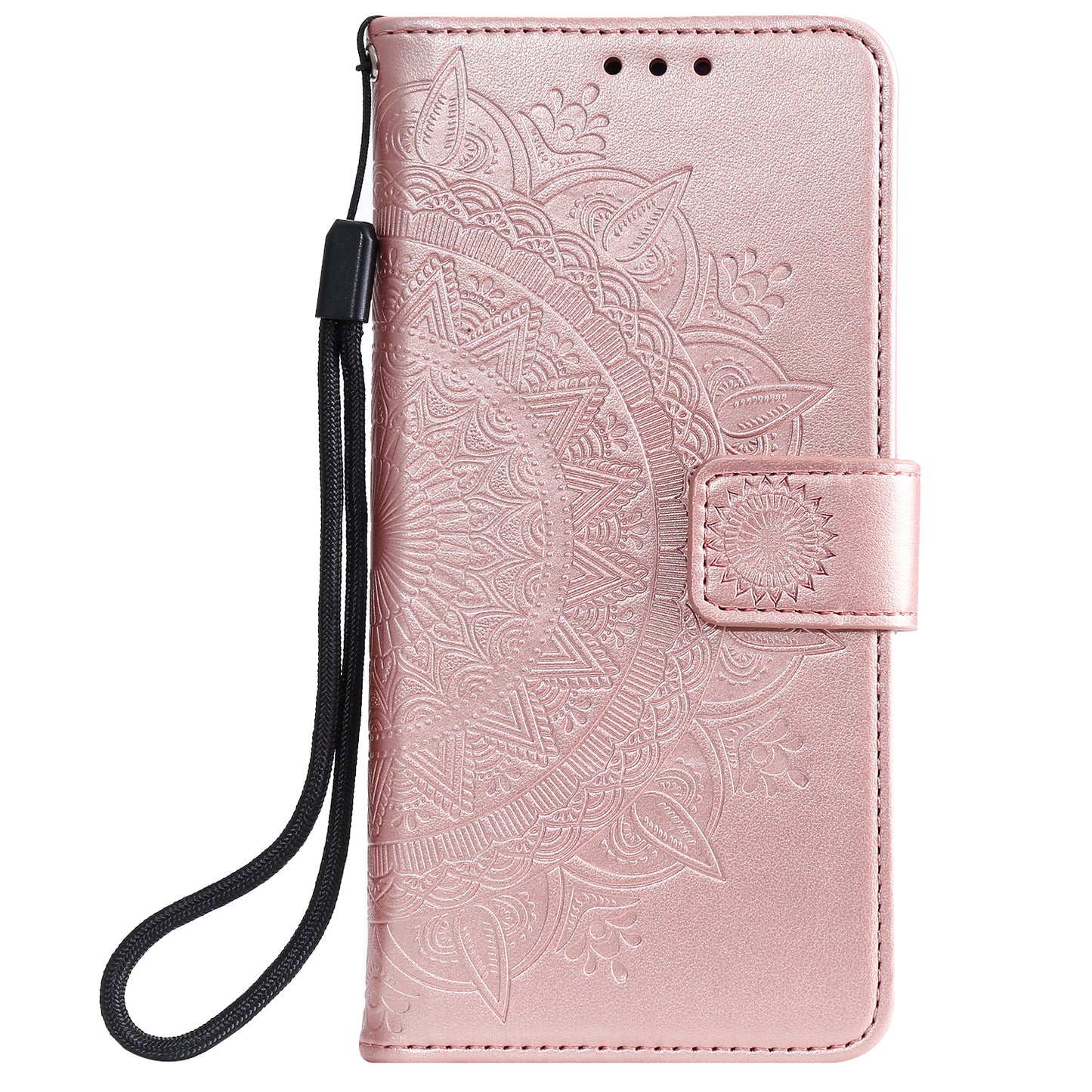 Imprint Flower Leather Wallet Stand Case for Nokia 3.4