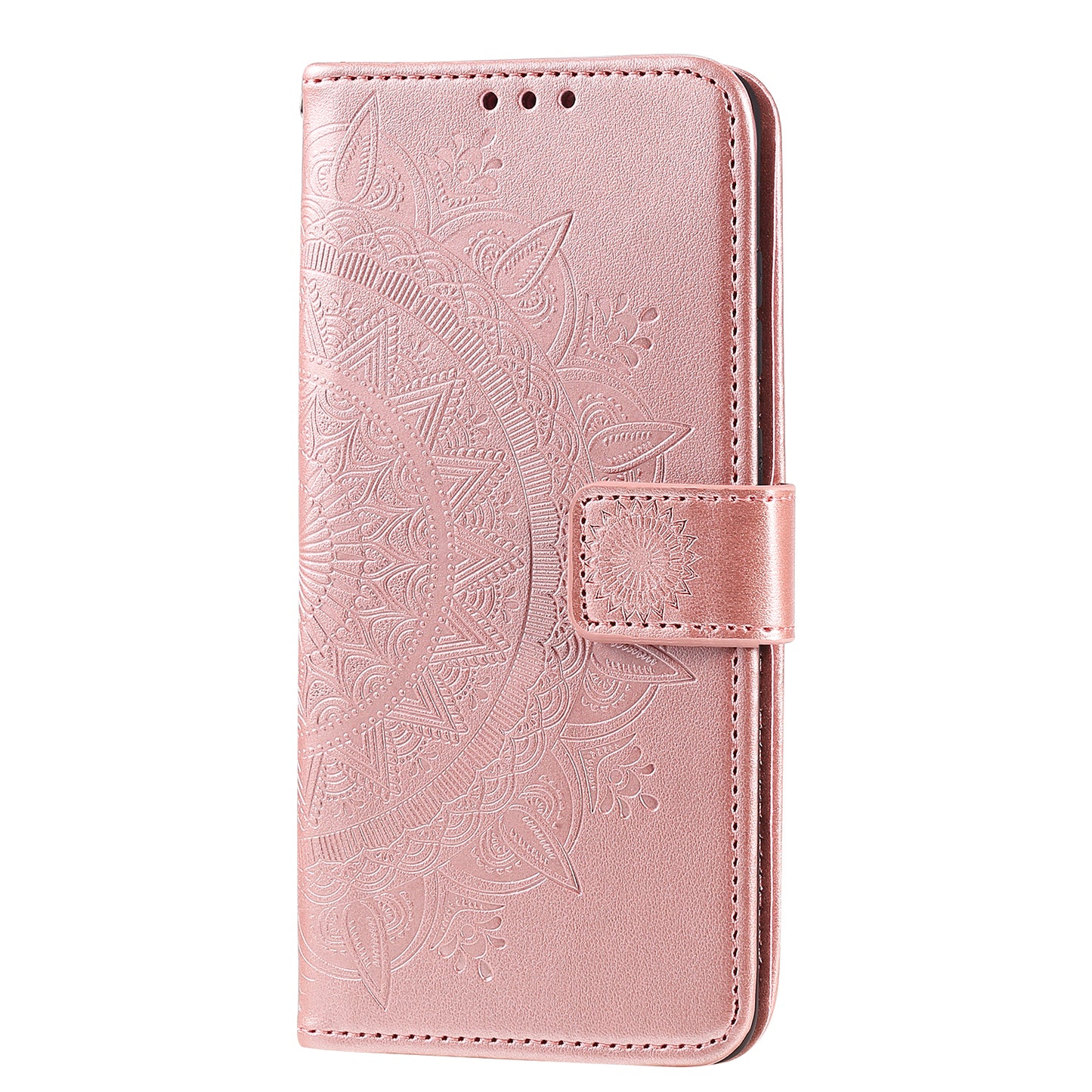 Imprint Flower Leather Wallet Stand Case for Nokia 3.4