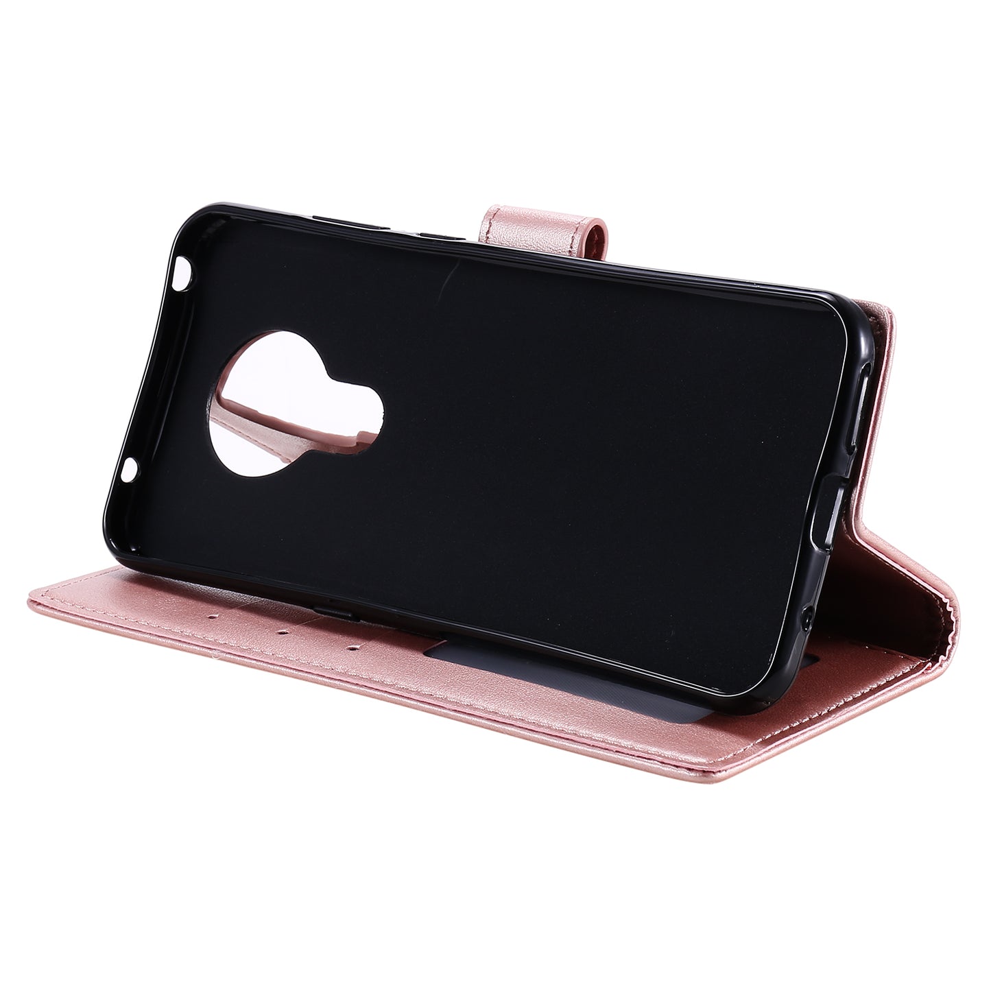 Imprint Flower Leather Wallet Stand Case for Nokia 3.4