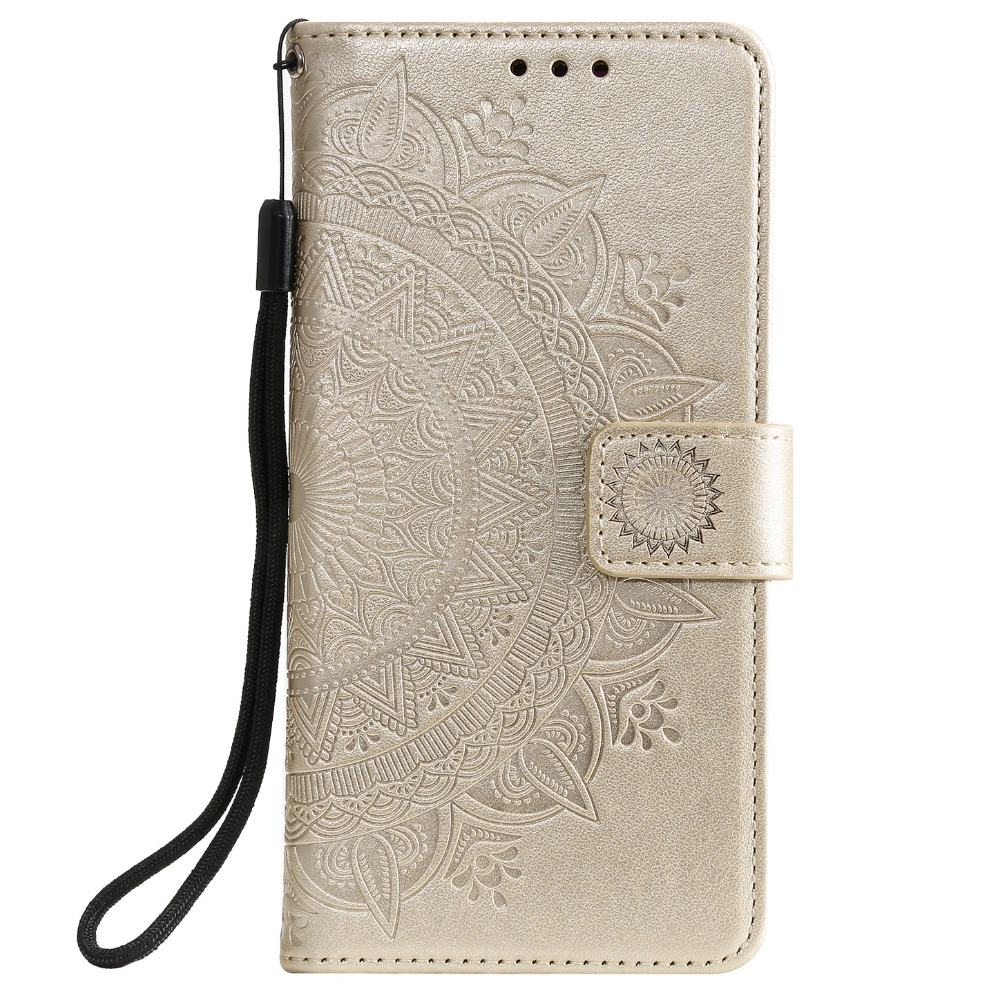 Imprint Flower Leather Wallet Stand Case for Nokia 3.4
