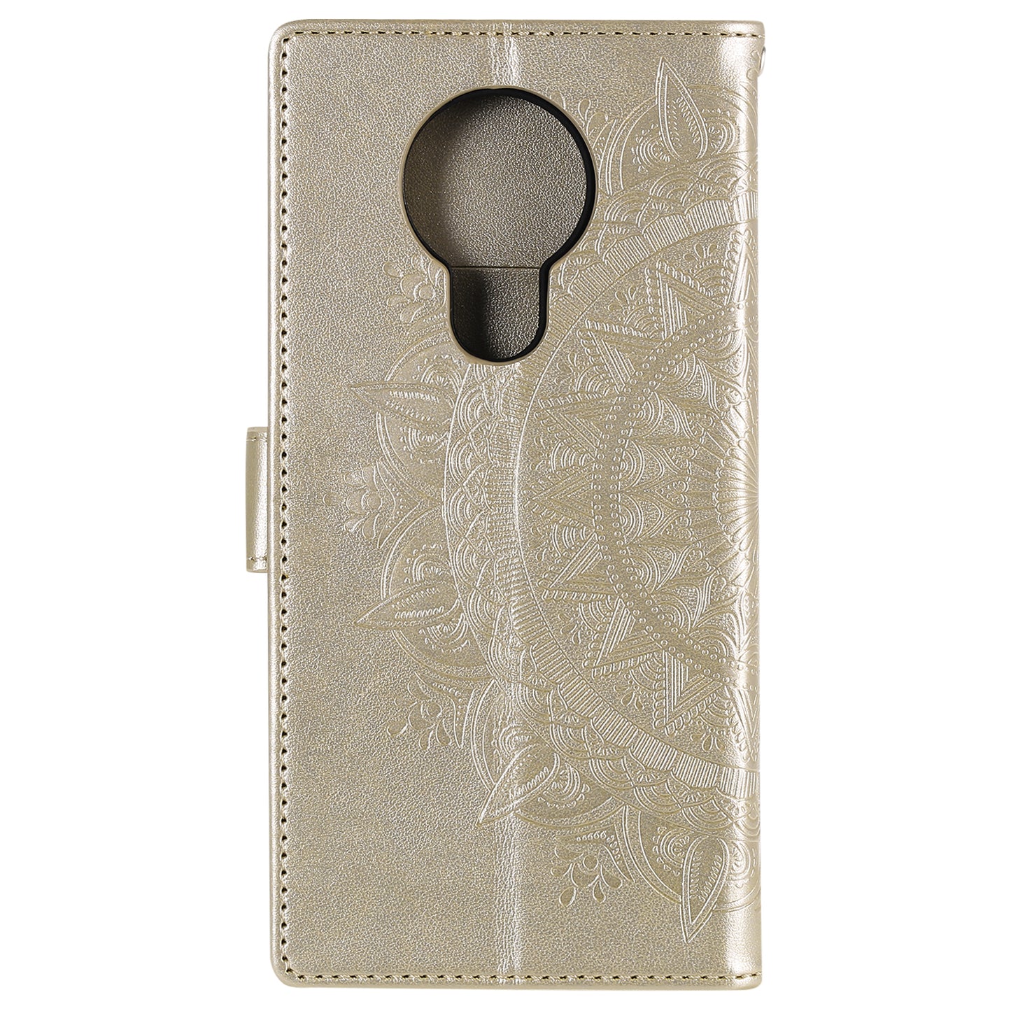 Imprint Flower Leather Wallet Stand Case for Nokia 3.4