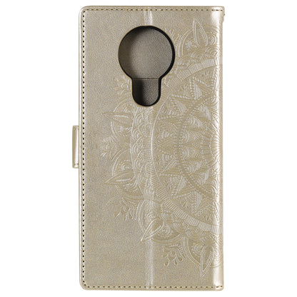 Imprint Flower Leather Wallet Stand Case for Nokia 3.4