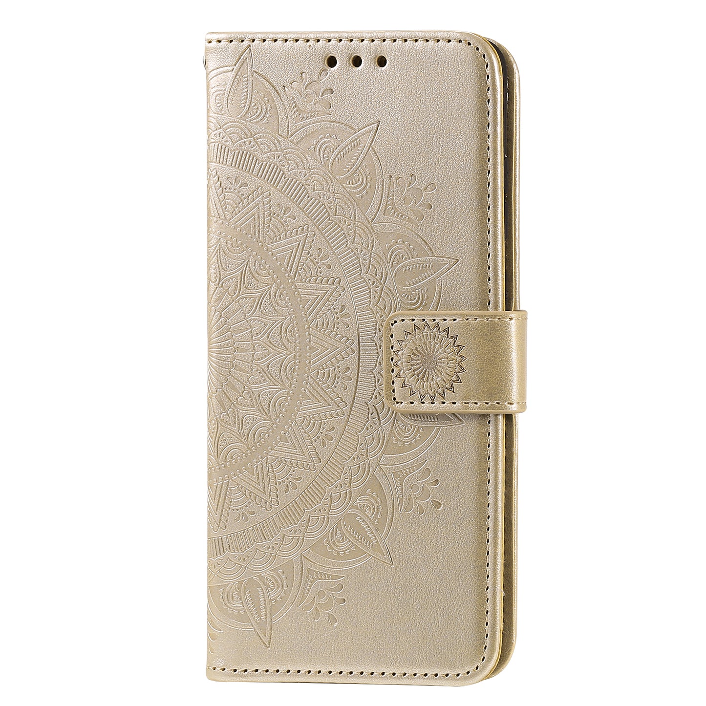 Imprint Flower Leather Wallet Stand Case for Nokia 3.4