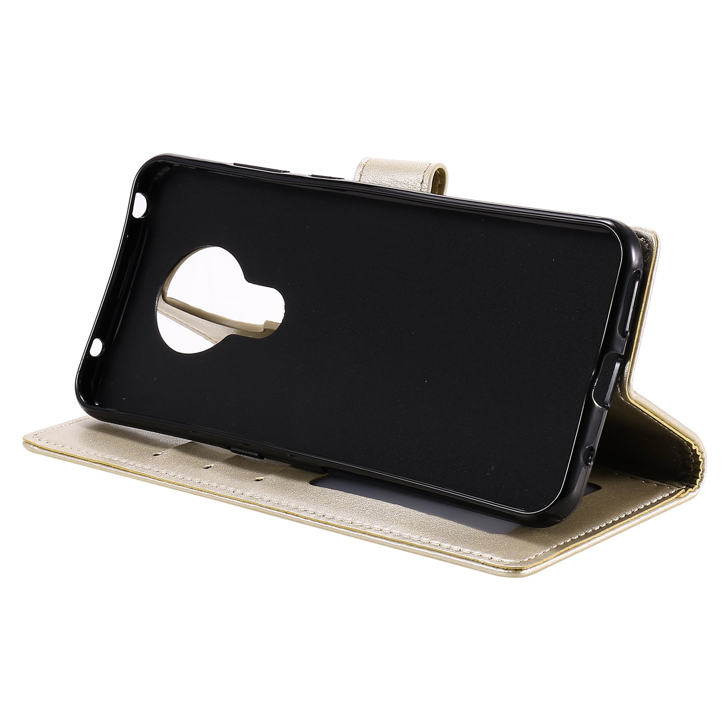 Imprint Flower Leather Wallet Stand Case for Nokia 3.4