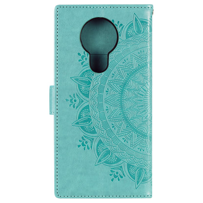 Imprint Flower Leather Wallet Stand Case for Nokia 3.4