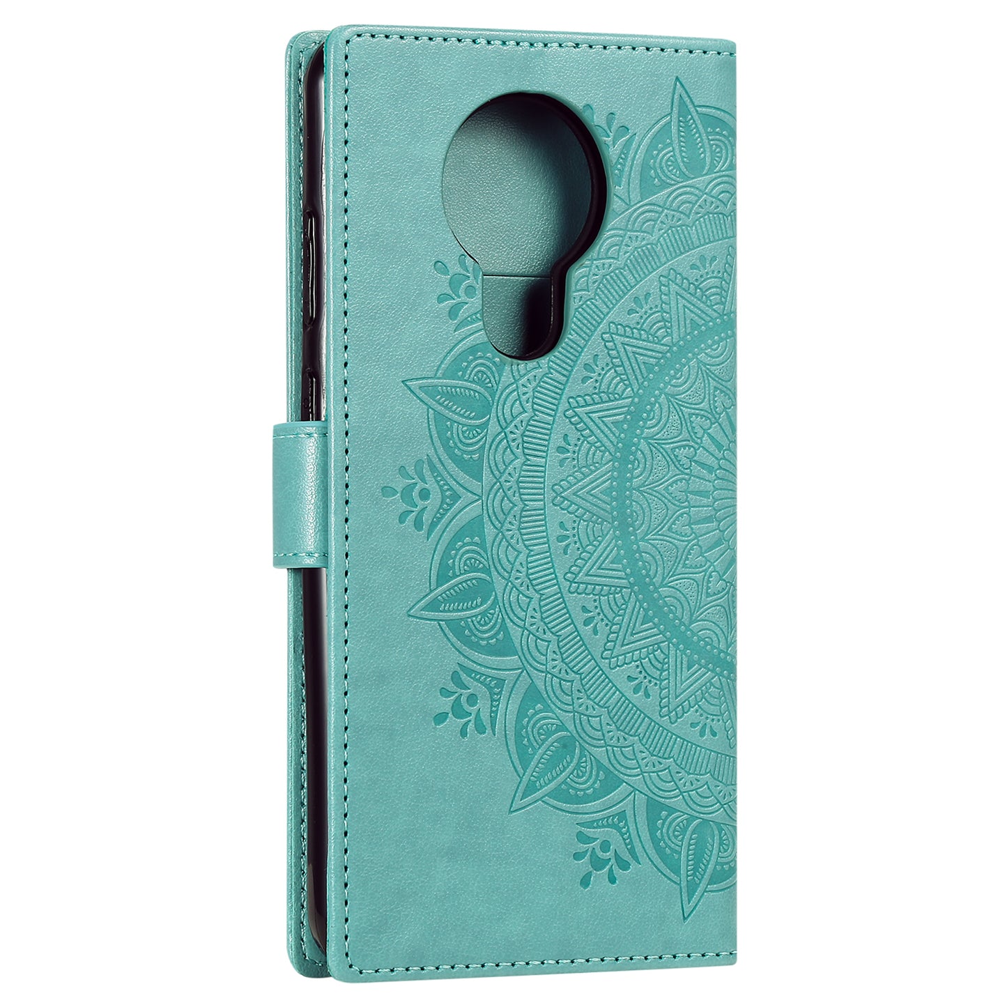 Imprint Flower Leather Wallet Stand Case for Nokia 3.4