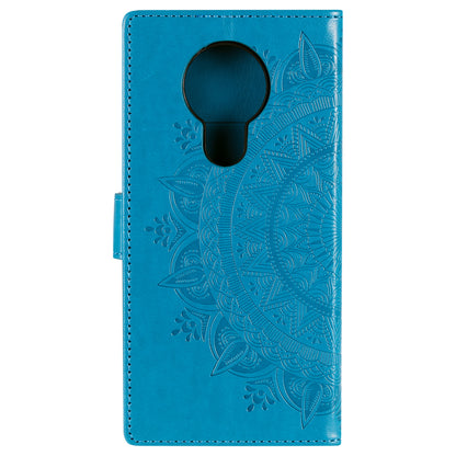 Imprint Flower Leather Wallet Stand Case for Nokia 3.4