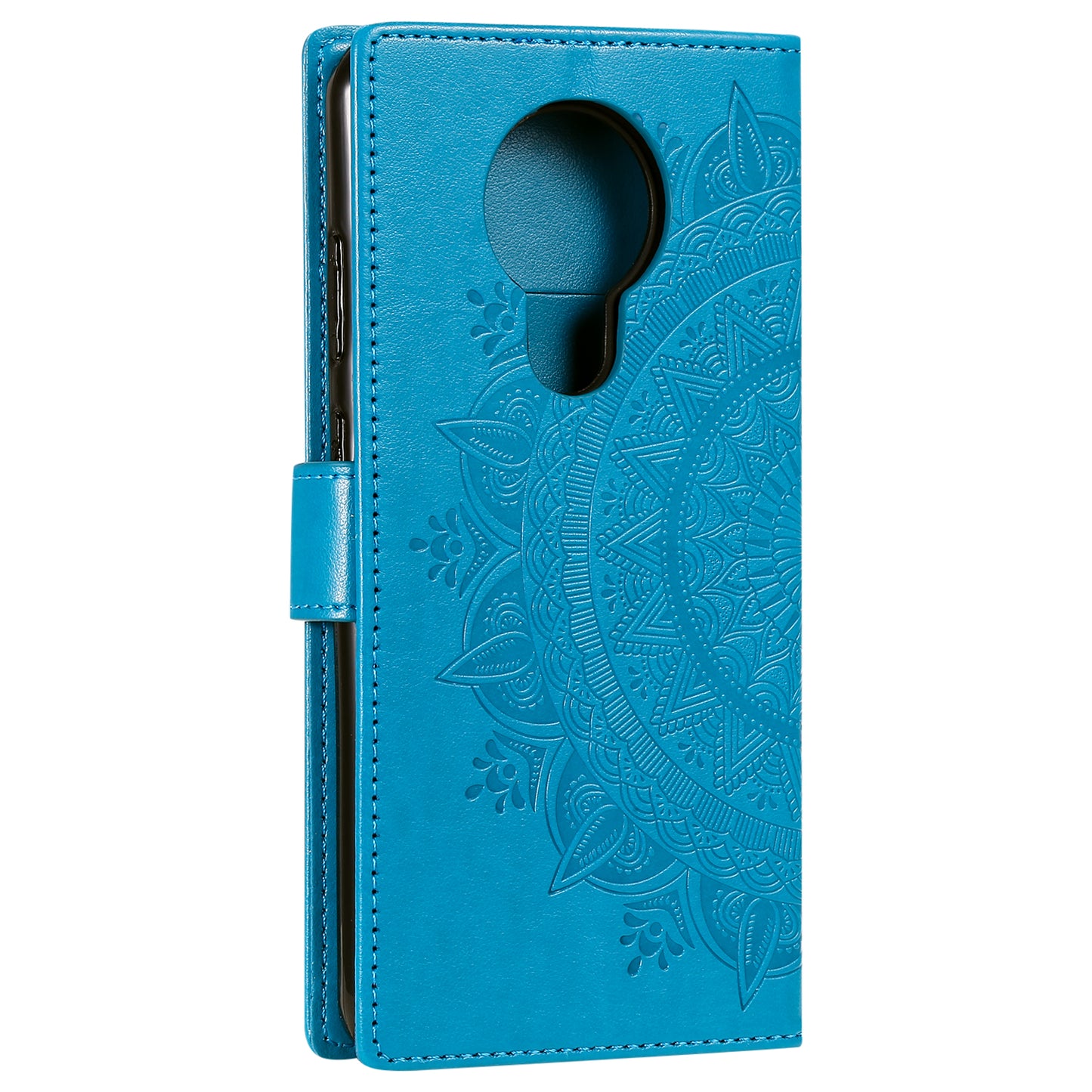 Imprint Flower Leather Wallet Stand Case for Nokia 3.4