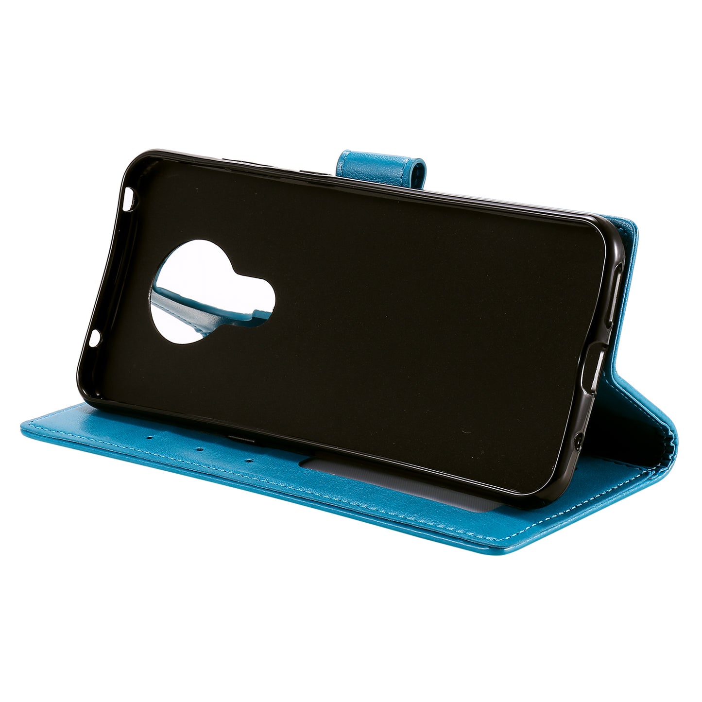 Imprint Flower Leather Wallet Stand Case for Nokia 3.4