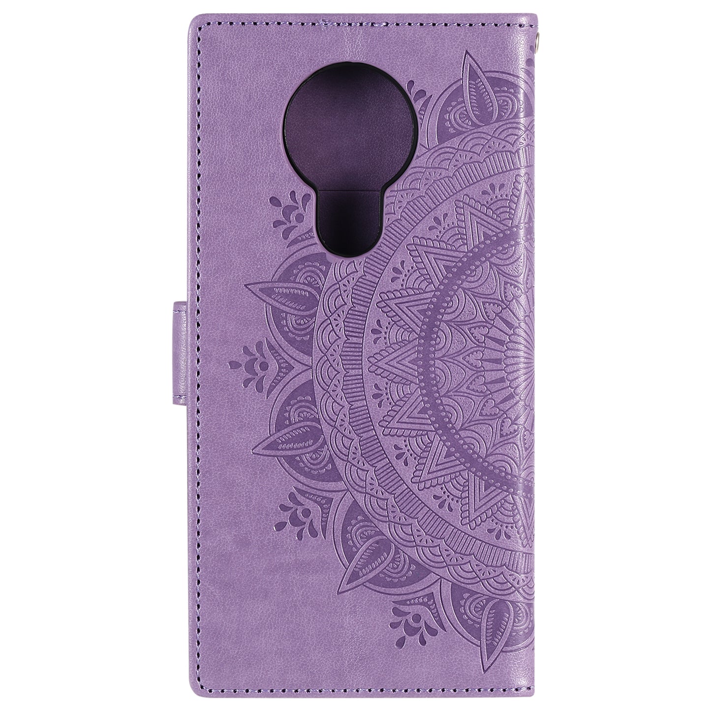 Imprint Flower Leather Wallet Stand Case for Nokia 3.4
