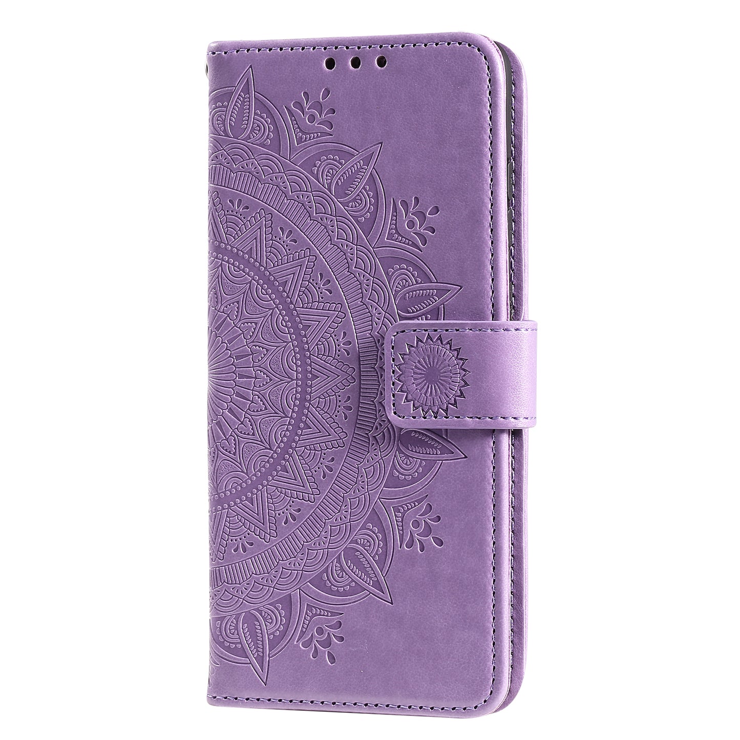 Imprint Flower Leather Wallet Stand Case for Nokia 3.4