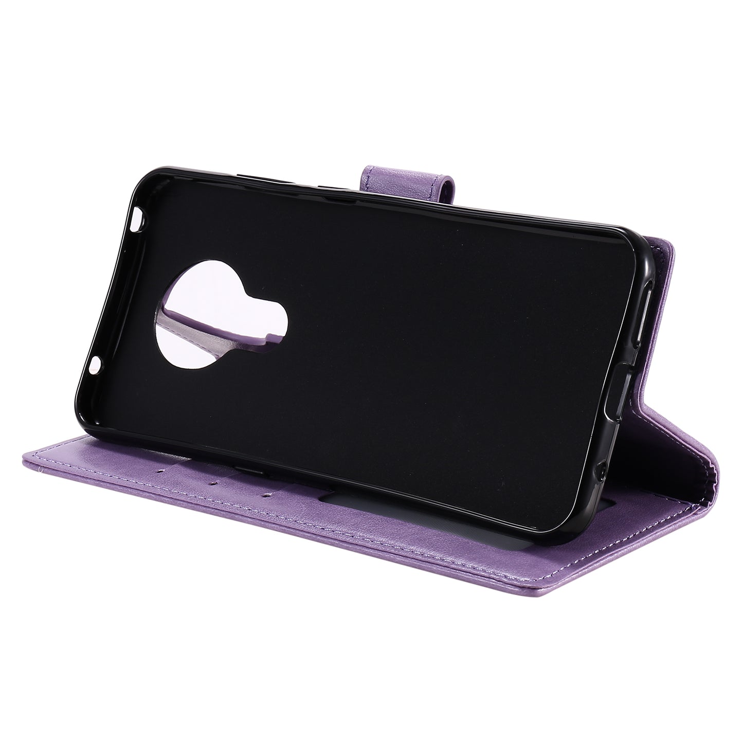 Imprint Flower Leather Wallet Stand Case for Nokia 3.4
