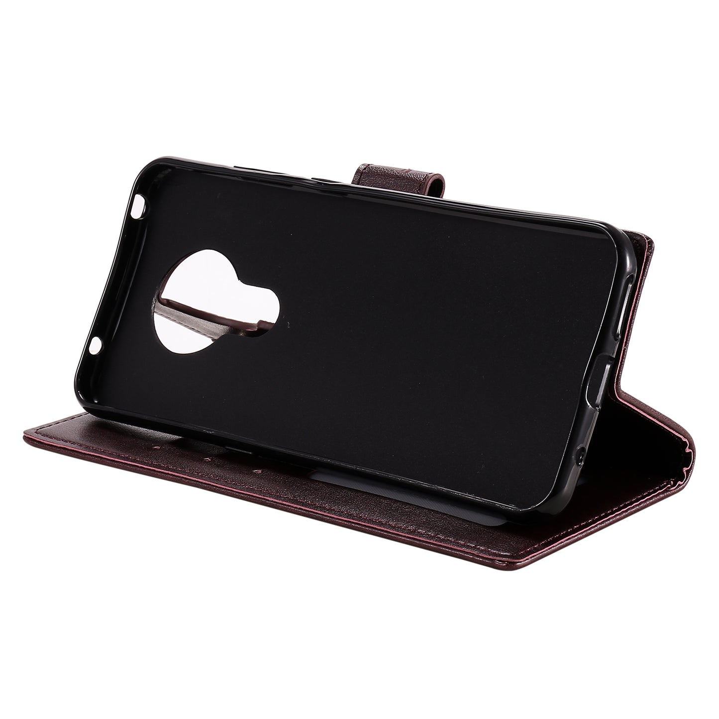Imprint Flower Leather Wallet Stand Case for Nokia 3.4