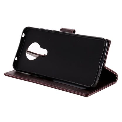 Imprint Flower Leather Wallet Stand Case for Nokia 3.4