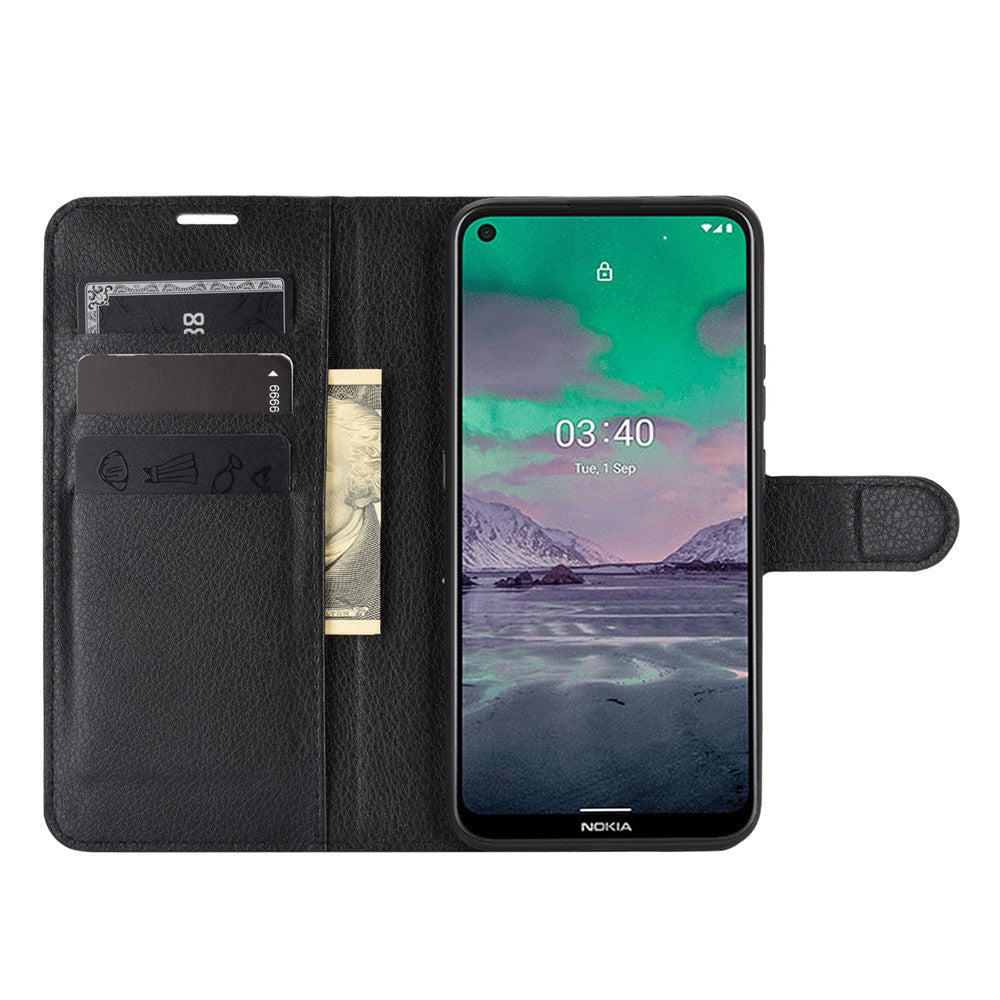 Litchi Grain Wallet Stand Leather Flip Protection Case for Nokia 3.4