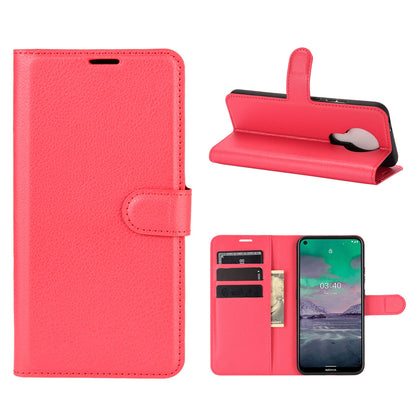 Litchi Grain Wallet Stand Leather Flip Protection Case for Nokia 3.4