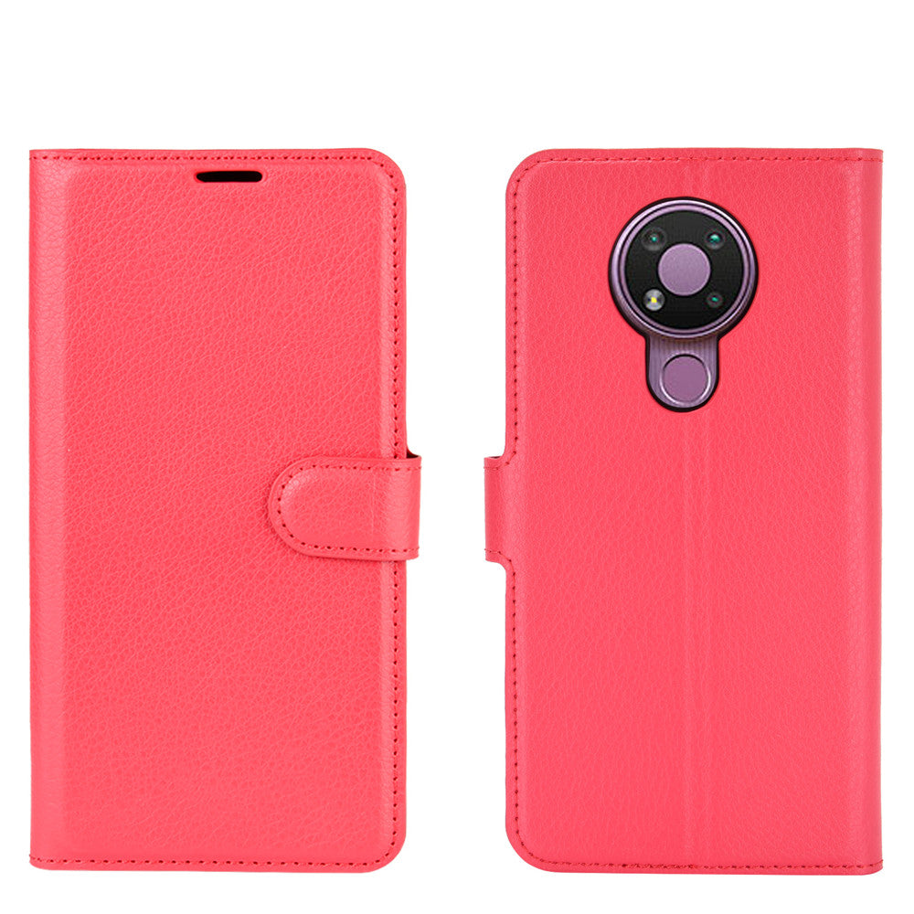Litchi Grain Wallet Stand Leather Flip Protection Case for Nokia 3.4