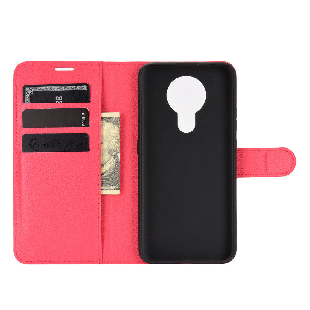 Litchi Grain Wallet Stand Leather Flip Protection Case for Nokia 3.4