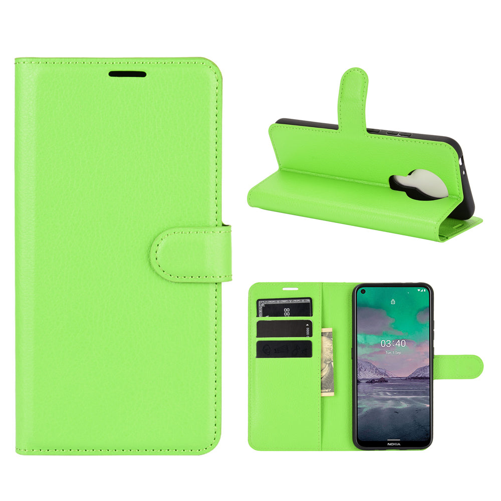 Litchi Grain Wallet Stand Leather Flip Protection Case for Nokia 3.4