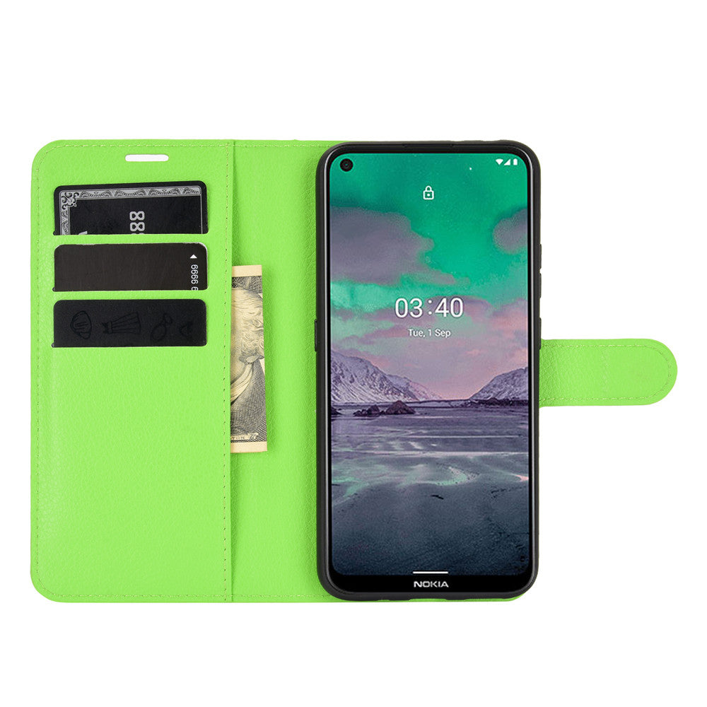 Litchi Grain Wallet Stand Leather Flip Protection Case for Nokia 3.4