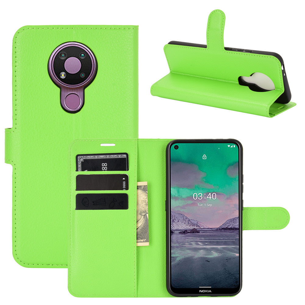 Litchi Grain Wallet Stand Leather Flip Protection Case for Nokia 3.4