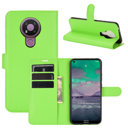Litchi Grain Wallet Stand Leather Flip Protection Case for Nokia 3.4