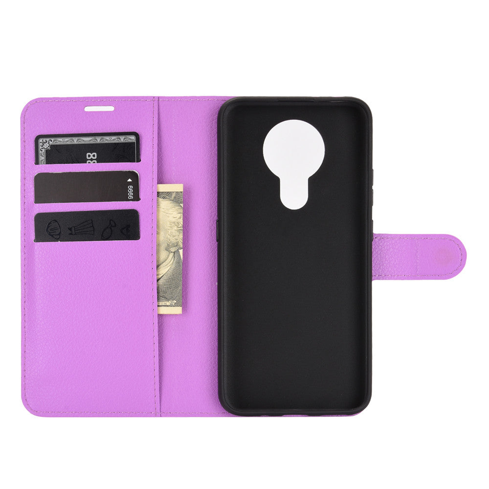 Litchi Grain Wallet Stand Leather Flip Protection Case for Nokia 3.4