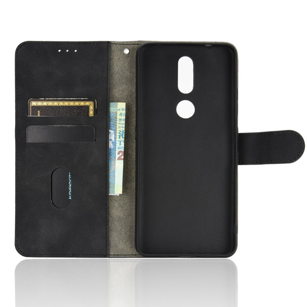 Skin-touch PU Leather Wallet Cell Phone Case for Nokia 2.4