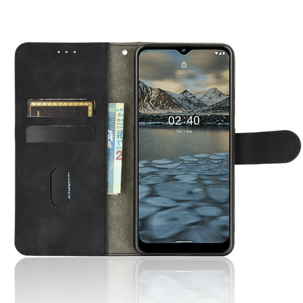 Skin-touch PU Leather Wallet Cell Phone Case for Nokia 2.4