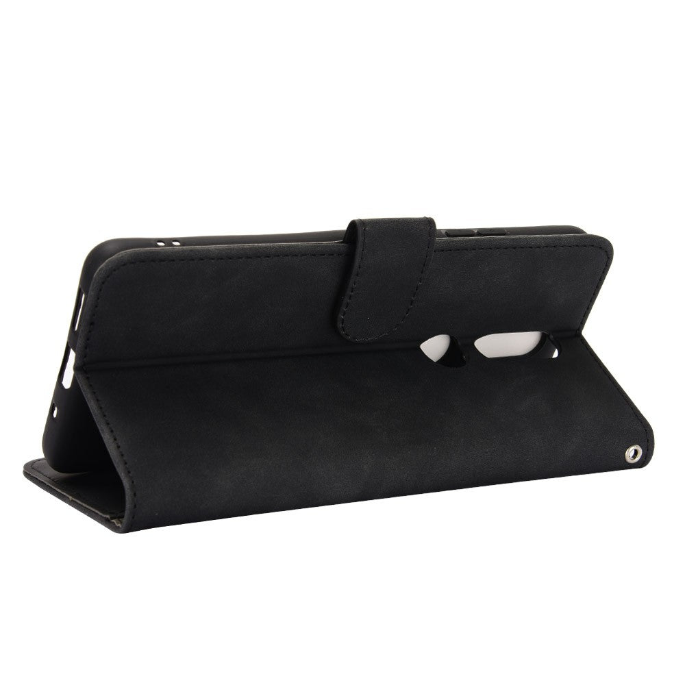 Skin-touch PU Leather Wallet Cell Phone Case for Nokia 2.4