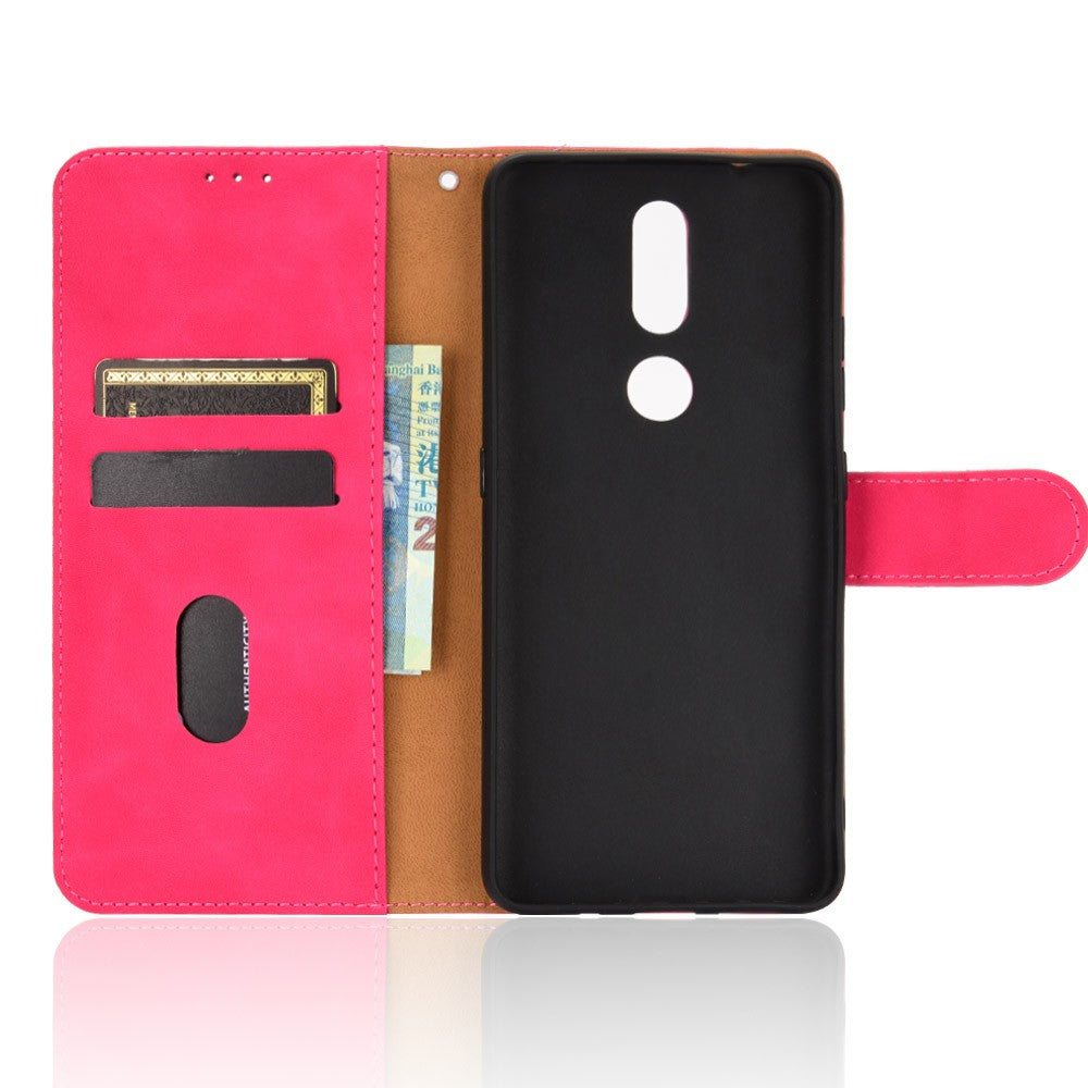 Skin-touch PU Leather Wallet Cell Phone Case for Nokia 2.4