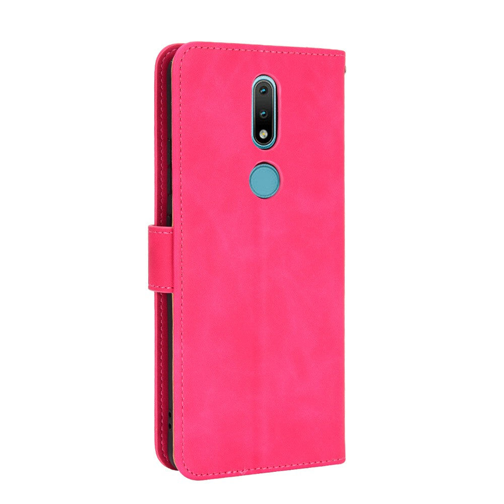 Skin-touch PU Leather Wallet Cell Phone Case for Nokia 2.4