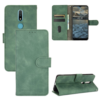 Skin-touch PU Leather Wallet Cell Phone Case for Nokia 2.4